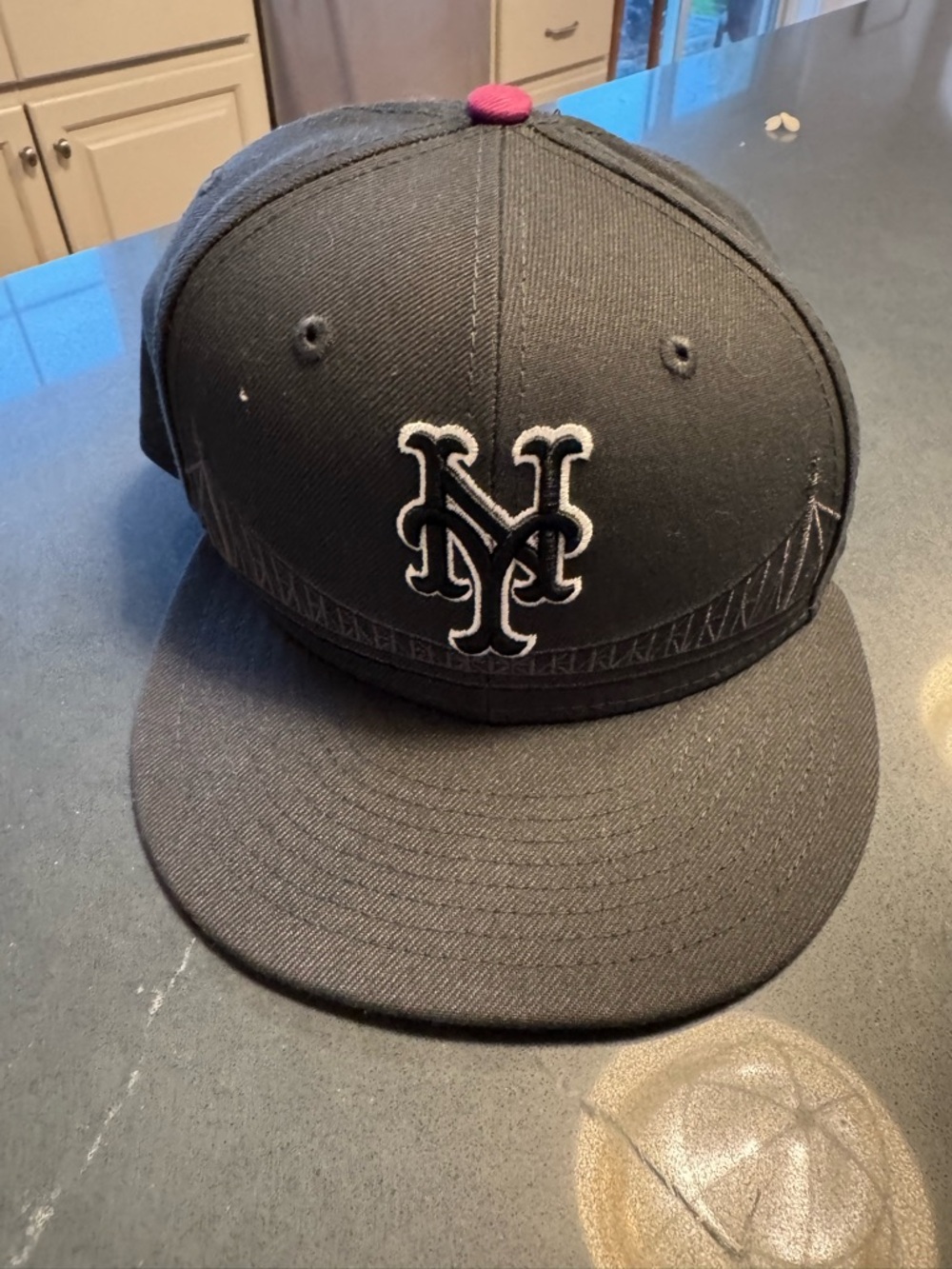New Era Black Fitted 59FIFTY Cap with Multicolor Interior Trim